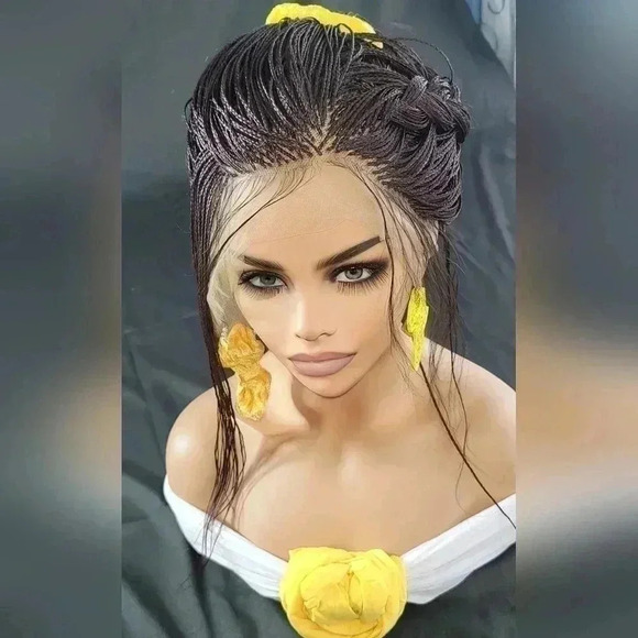 Handmade Micro Braided Wig Yassine Red Wine - Picture 14 of 17